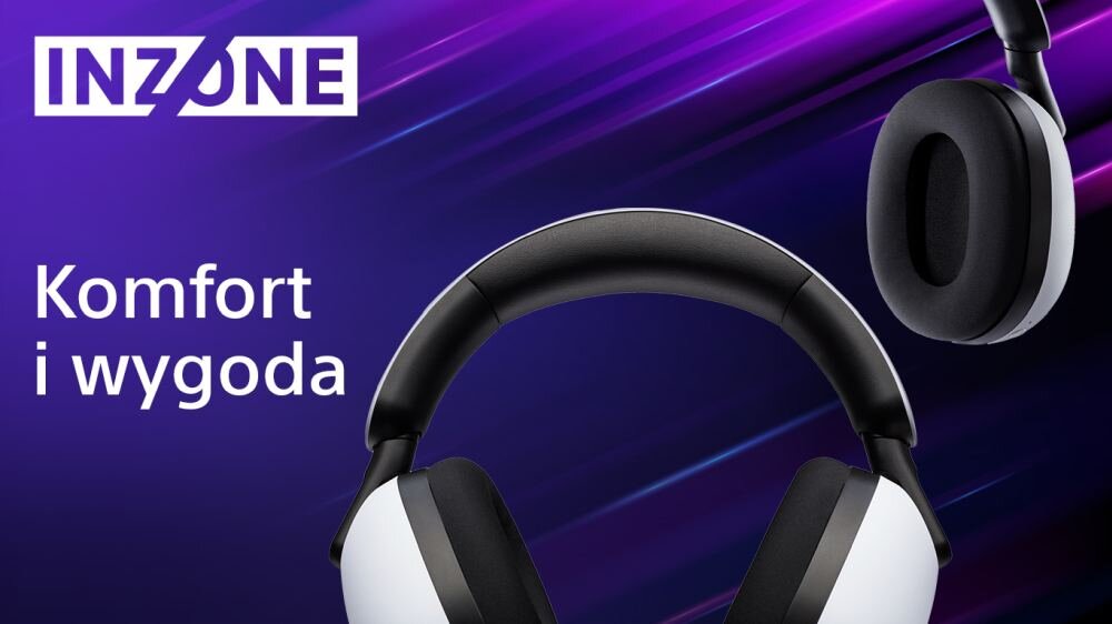 Słuchawki SONY H7 INZONE wygoda stabilność komfort izolacja akustyczna
