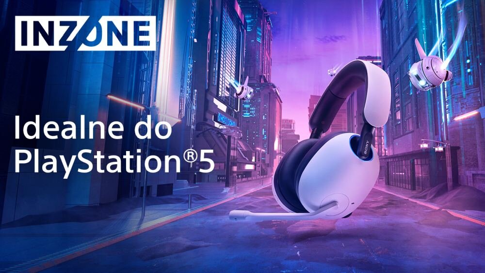 Słuchawki SONY H9 INZONE symetryczna konstrukcja akustyczna dokładność jakość