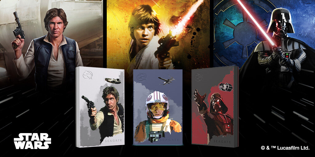 Dysk SEAGATE FireCuda Star Wars SE 2TB HDD Darth Vader Han Solo Luke Skywalker wytrzymały gaming Imperium Gier licencjonowany prędkość Łatwa konfiguracja wytrzymała obudowa
