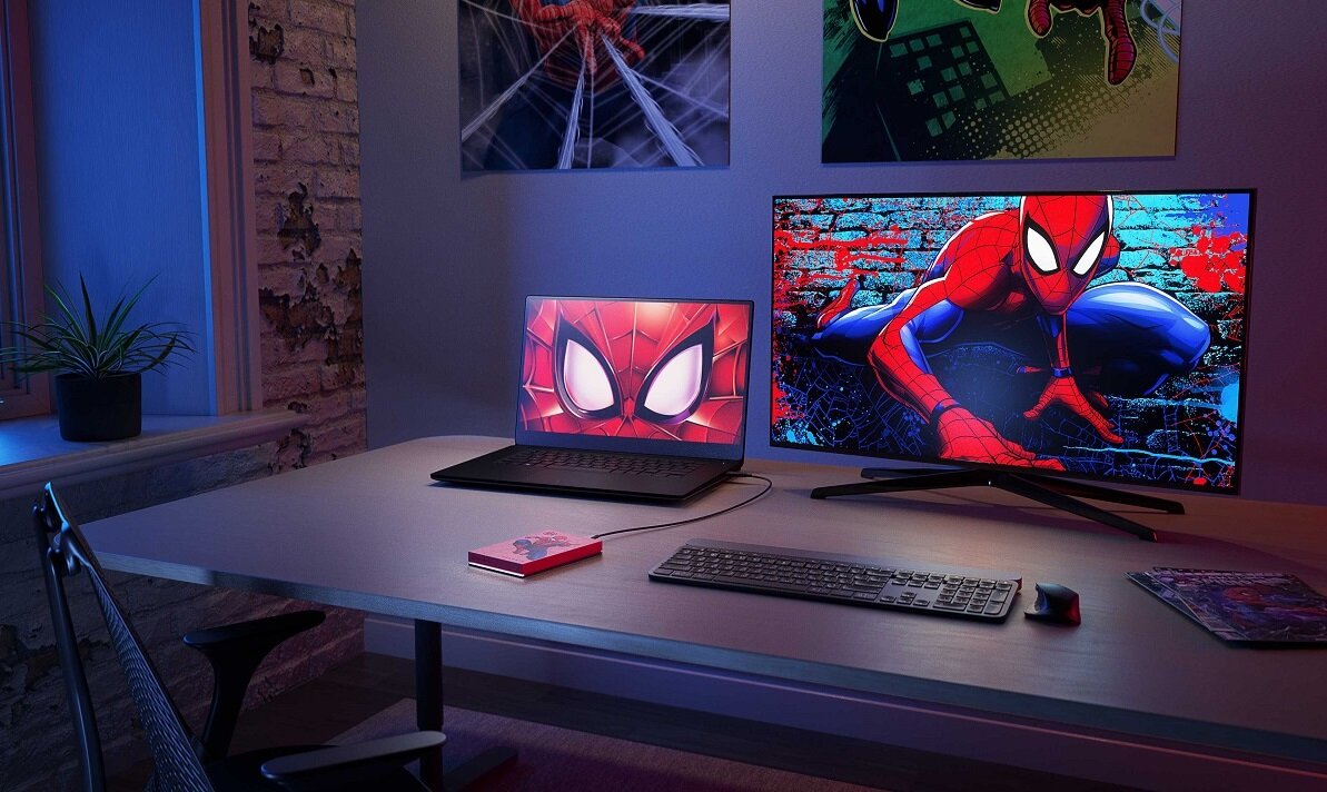 Dysk SEAGATE FireCuda Marvel: Spider-Man SE 2TB HDD licencjonowany dysk moc wytrzymałość Unikatowy kolekcjonerski Wydajność wytrzymała obudowa