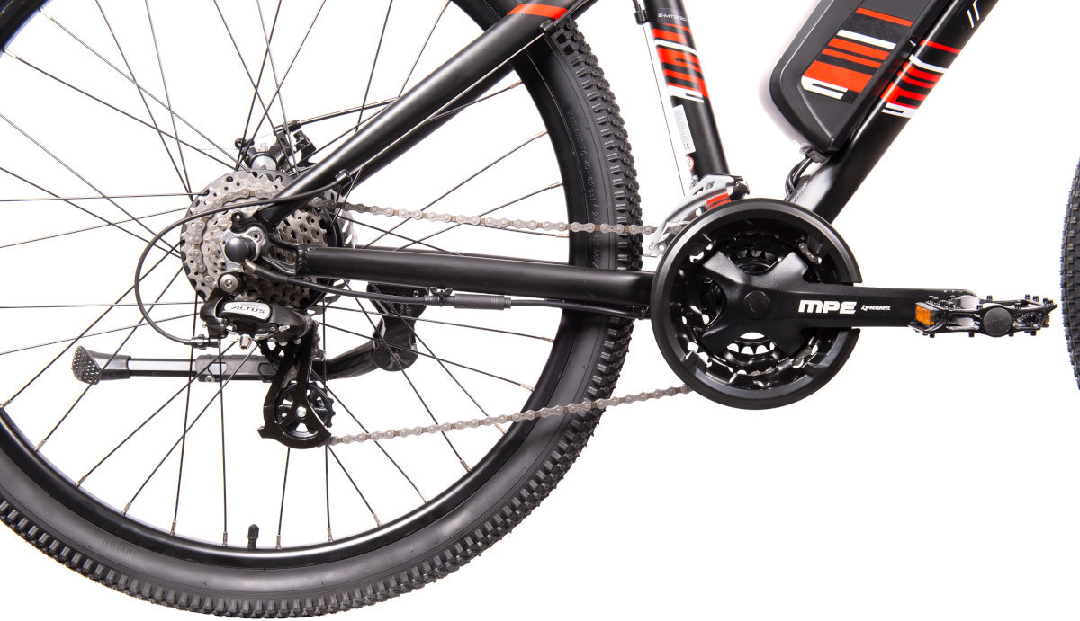 ROWER ELEKTRYCZNY INDIANA E-MTB 3.0 CZARNO-CZERWONY duze kola
