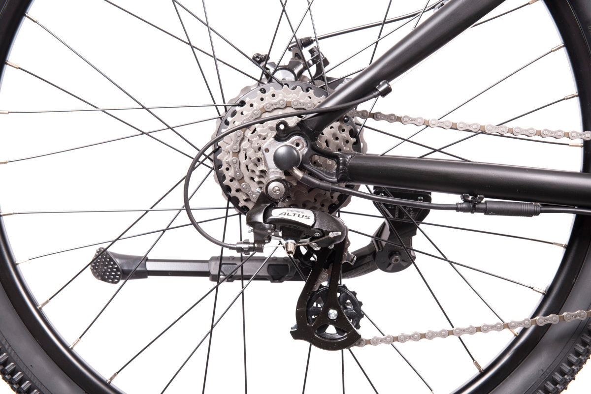 ROWER ELEKTRYCZNY INDIANA E-MTB 3.0 CZARNO-CZERWONY przerzutki