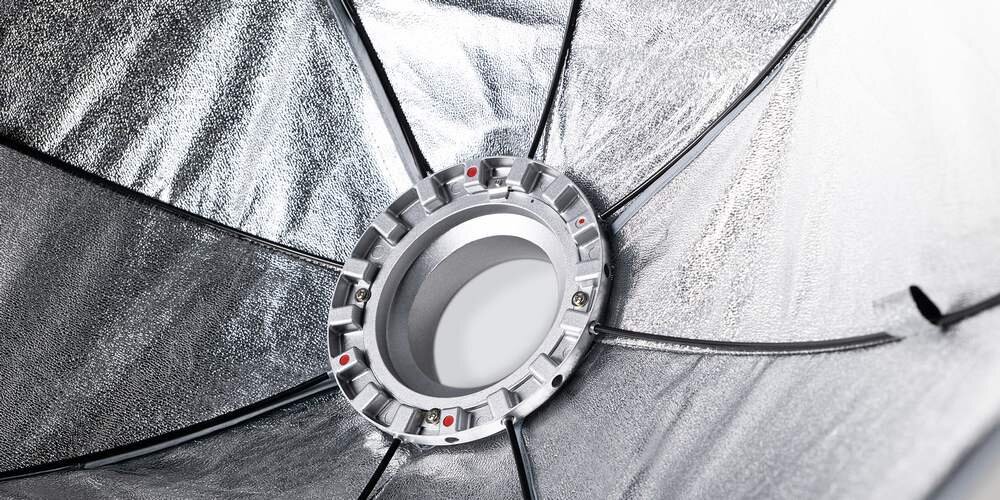 Przybliżenie na mocowanie Bowens