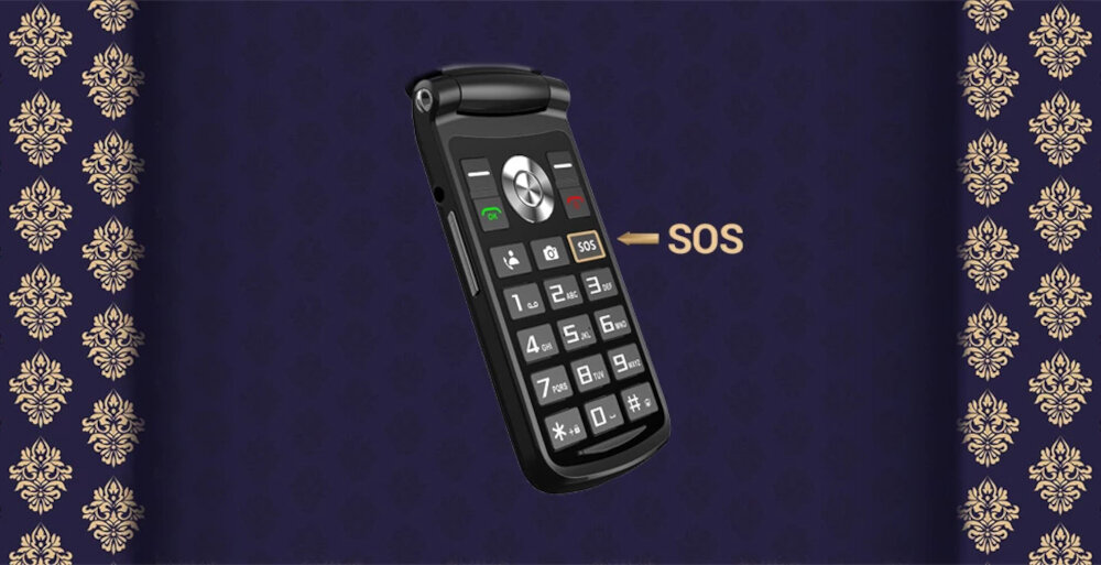 Telefon MYPHONE Waltz przycisk SOS polaczenie wiadomosc SMS