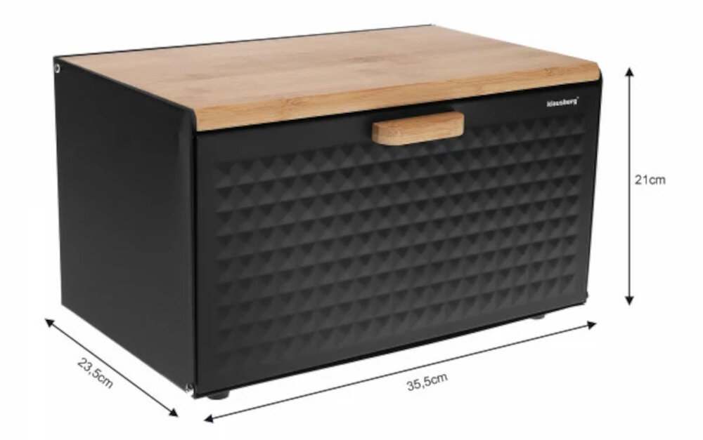 Chlebak KLAUSBERG KB-7425 Stylowa i funkcjonalna ozdoba Elegancki design w kolorze czarnym kolorystyka Kompaktowy rozmiar wymiary