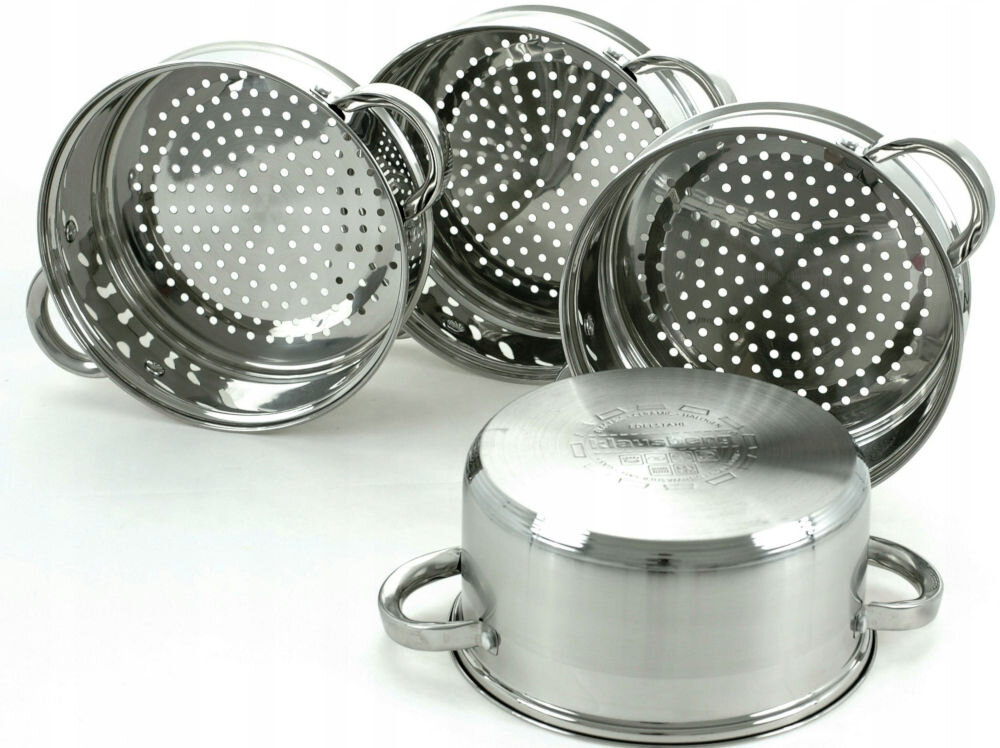 Garnek KLAUSBERG KB-7143 22 cm do gotowania na parze elegancja praktyczność wykonany ze stali nierdzewnej estetycznie się prezentuje trwały stalowa konstrukcja łatwe czyszczenie dno termiczne z przewodzeniem ciepła szybkie nagrzewanie żywności dłuższe utrzymywanie ciepła przygotowywanie posiłków pojemność 4 l 