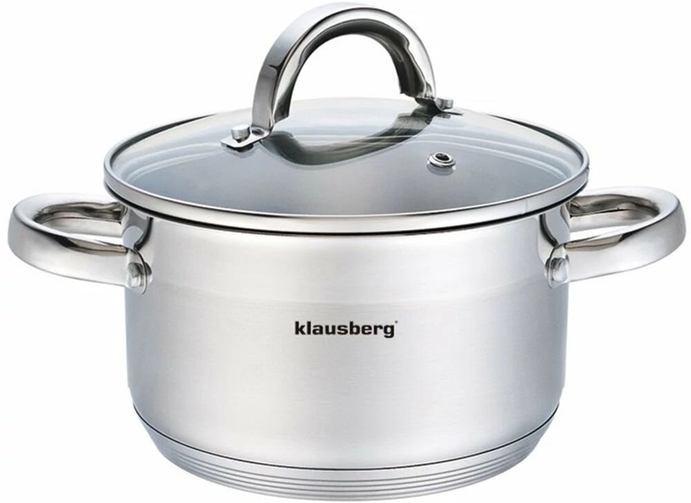 Garnek KLAUSBERG KB-7123 18 cm praktyczna obręcz do nalewania zapobieganie kapaniu chłodne uchwyty garnka wygoda bezpieczeństwo łatwa w czyszczeniu powierzchnia proste utrzymanie w czystości możliwość mycia w zmywarce funkcjonalność oszczędność czasu 