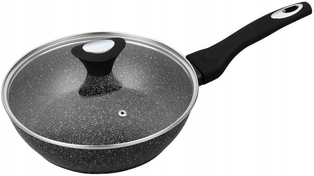 Patelnia KLAUSBERG KB-7295 24 cm funkcjonalność stylowy wygląd marmurkowy wzór elegancja komponuje się z każdą kuchnią wysoka jakość aluminium efektywne rozprowadzanie i zatrzymywanie ciepła wewnętrzna powłoka marmurowa ułatwienie smażenia i czyszczenia średnica 24 cm przygotowywanie różnorodnych potraw estetyka praktyczność 