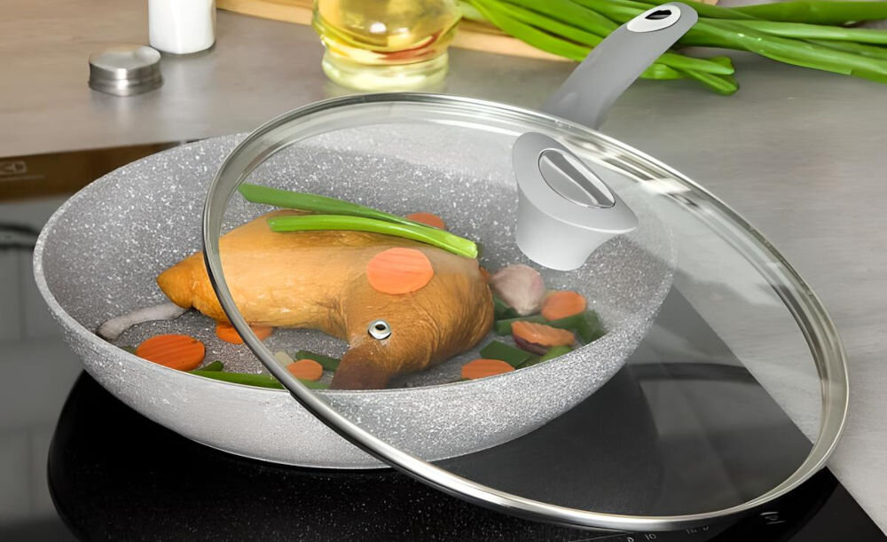 Patelnia KLAUSBERG KB-7318 28 cm  do każdej kuchni patelnia pokrywka marmurek gotowanie mięso