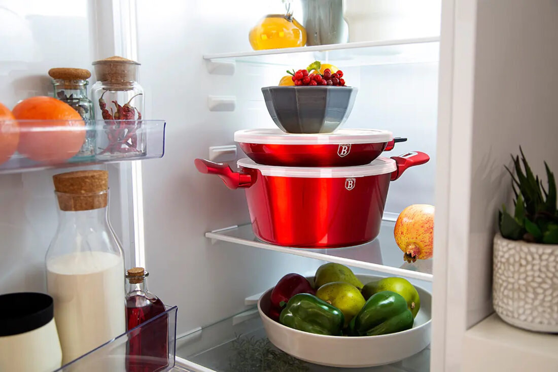 Zestaw garnkow BERLINGER HAUS Metallic Line Burgundy BH-7057 (13 elementow)