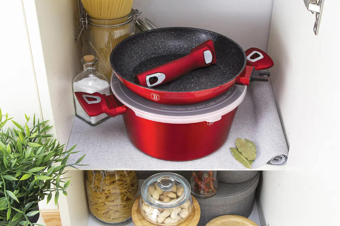 Zestaw garnkow BERLINGER HAUS Metallic Line Burgundy BH-7057 (13 elementow)