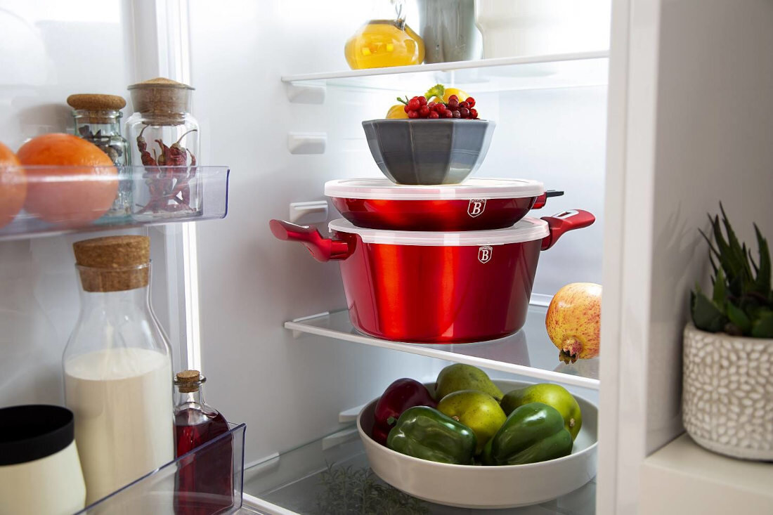 Zestaw garnkow BERLINGER HAUS Metallic Line Burgundy Edition BH-7050 (6 elementOw)