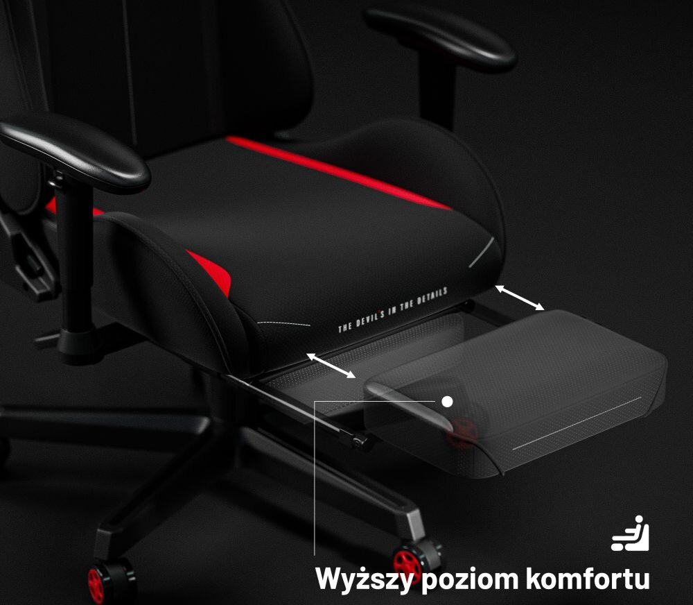 Fotel Diablo CHAIRS X-ST4RTER poduszka ledzwiowa podnozek wygoda