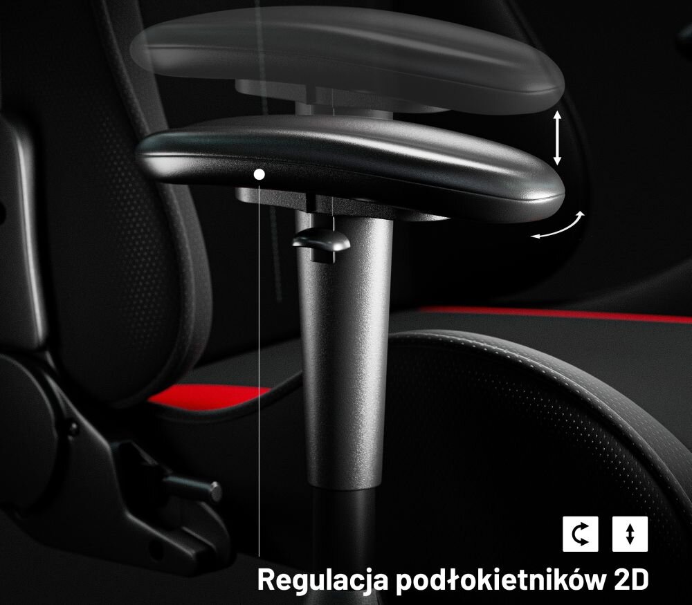 Fotel Diablo CHAIRS X-ST4RTER wyprofilowane miekkie podlokietniki