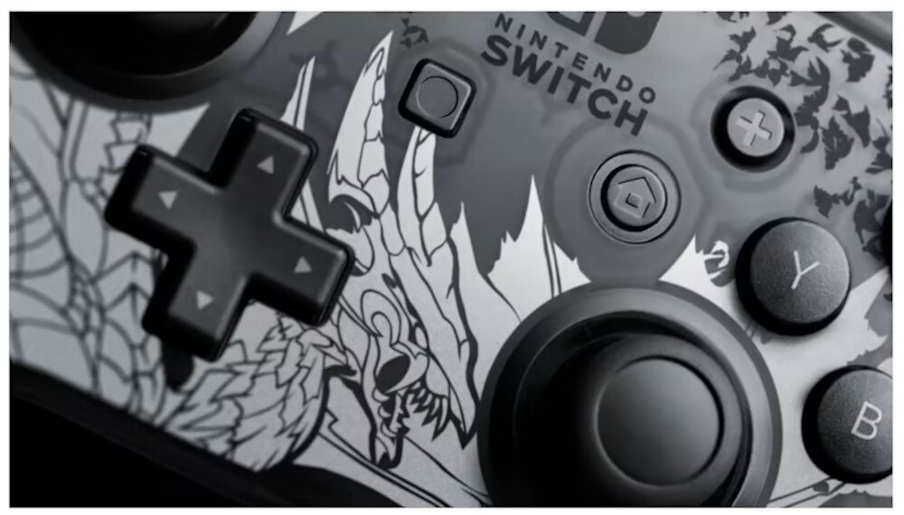 Kontroler NINTENDO Switch Pro MH Rise Sunbreak precyzyjne przyciski