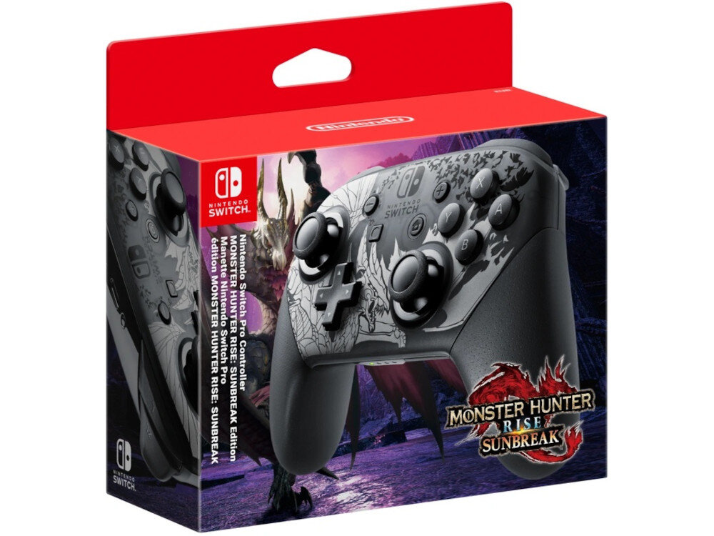 Kontroler NINTENDO Switch Pro MH Rise Sunbreak zawartosc opakowania