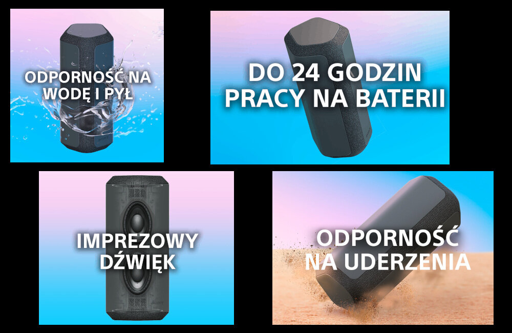 Głośnik mobilny SONY SRS-XE300 CECHY DLACZEGO WARTO SONY