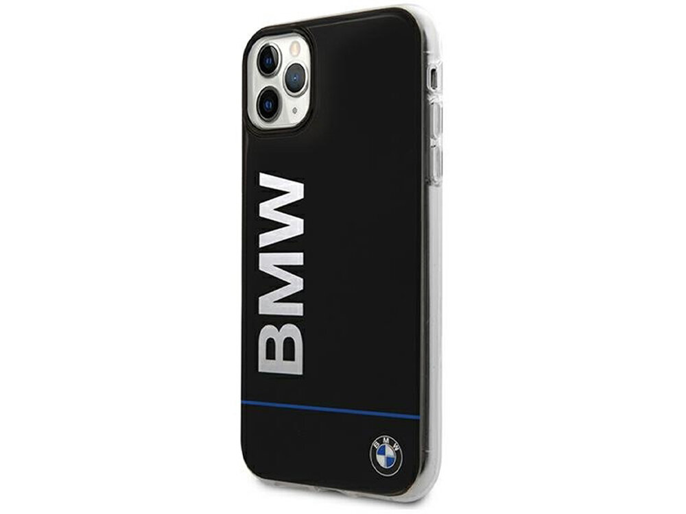 Etui BMW Signature elegancji i funkcjonalności poliwęglanu oraz elastycznego poliuretanu detale nadrukowane pionowe logo BMW