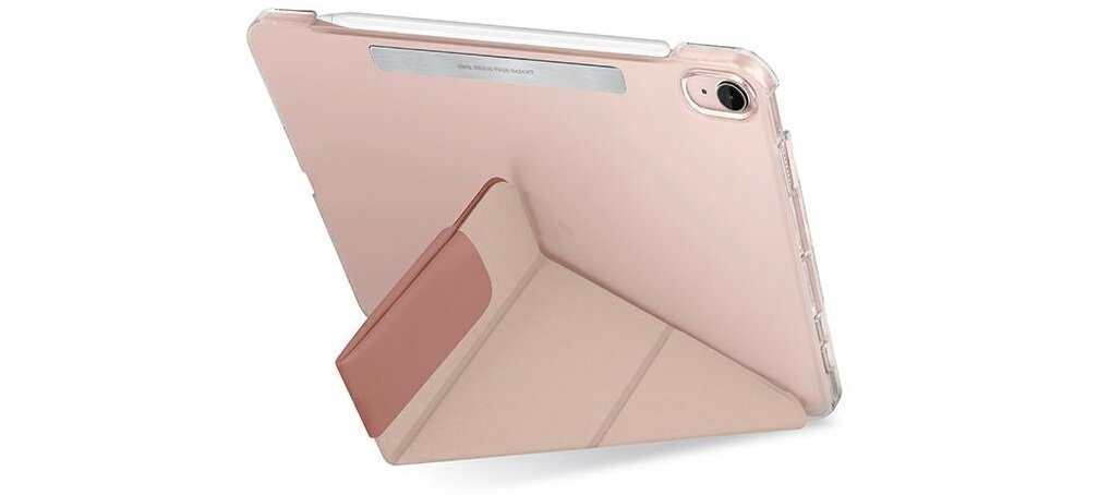 Etui iPad Mini (2021) UNIQ Camden Różowy Ekskluzywne etui eleganckie subtelne