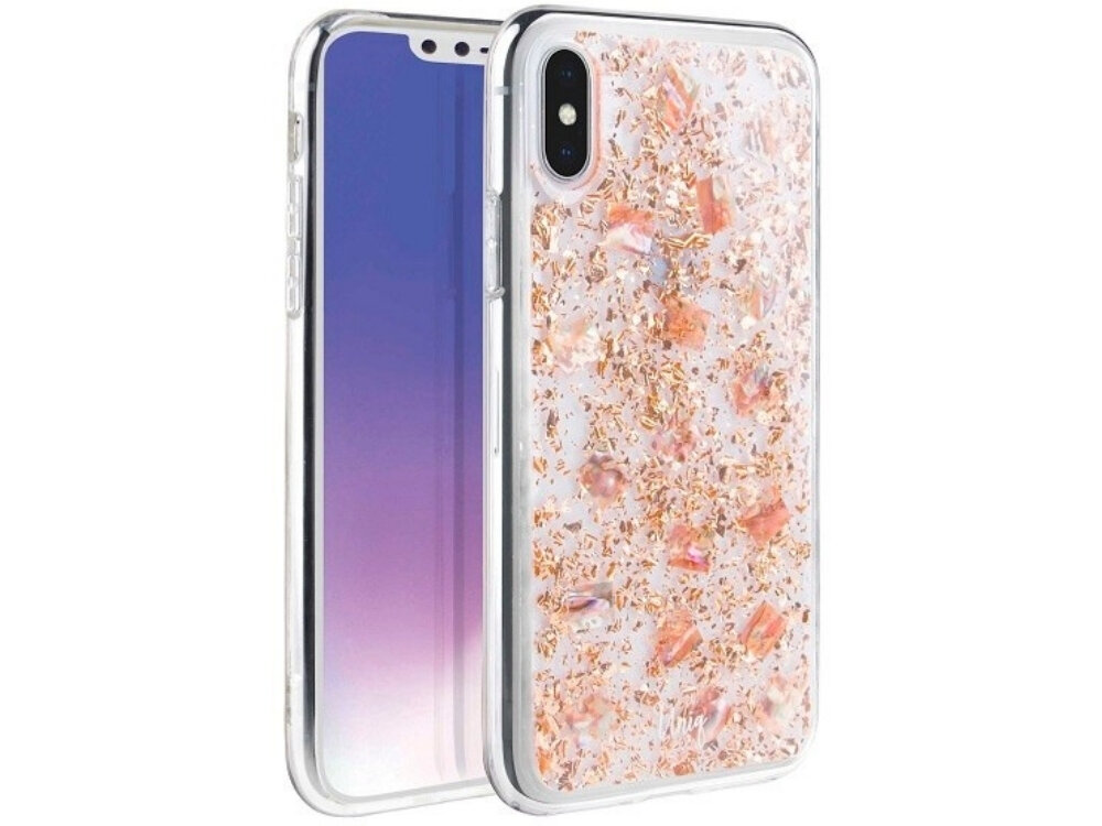 Etui UNIQ Lumence Clear muszelki brokat blask unikalny wzór iPhone Xs Max