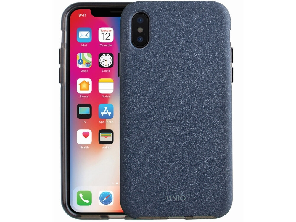 Etui UNIQ Lithos teksturowane wykończenie nowoczesny design iPhone X/Xs
