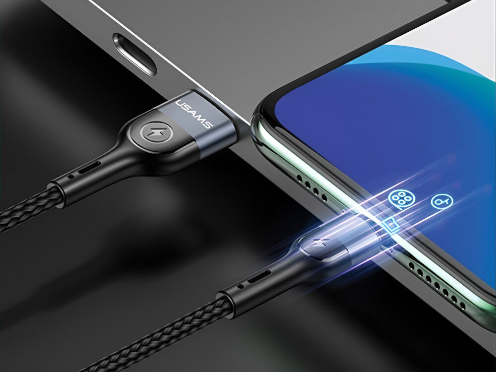 Kabel USB-Lightning USAMS U48 natężeniu 2A jednoczesną transmisję danych