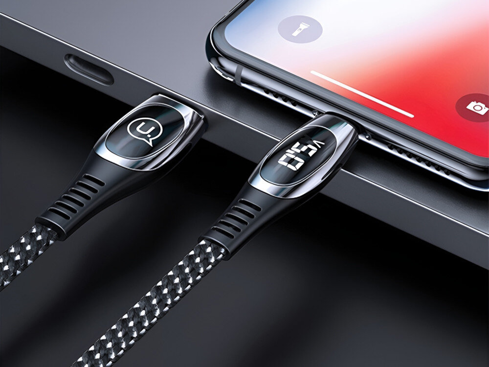Kabel USB-Lightning USAMS U36 natężeniu 2A jednoczesną transmisję danych