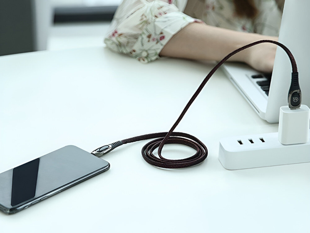 Kabel USB-Lightning USAMS U36 długości 1,2 m Apple Lightning Apple szybkie i bezpieczne ładowanie transmisję danych