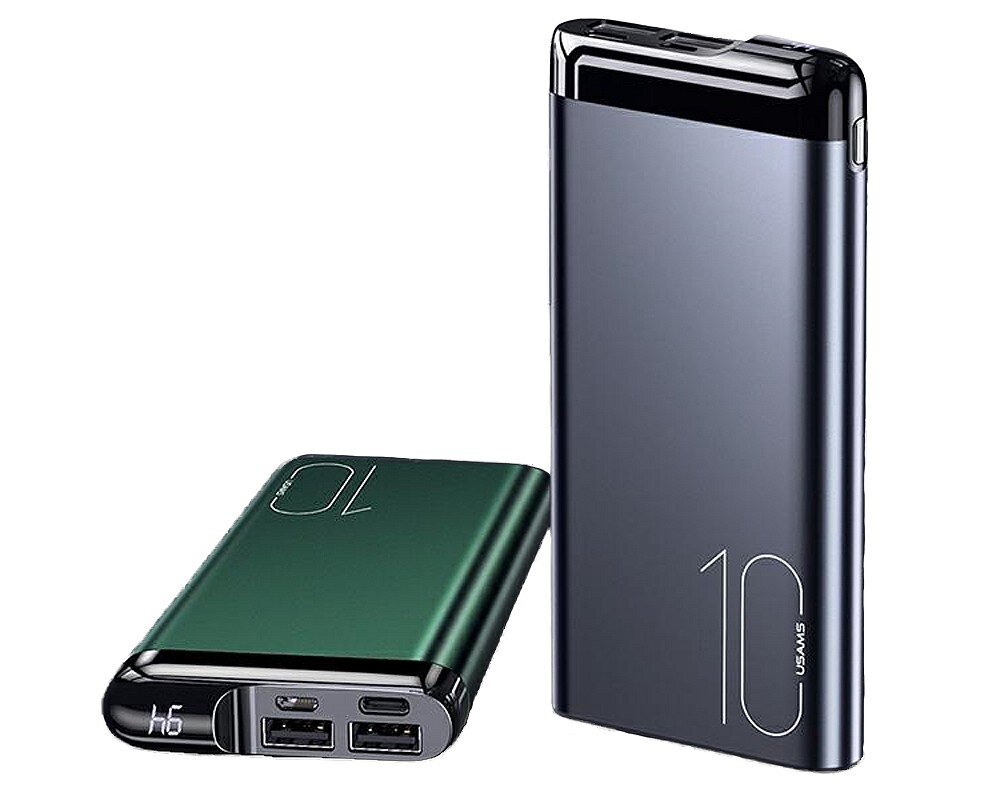 Powerbank USAMS PB55 10000mAh prosty wyglad ladny duza pojemnosc