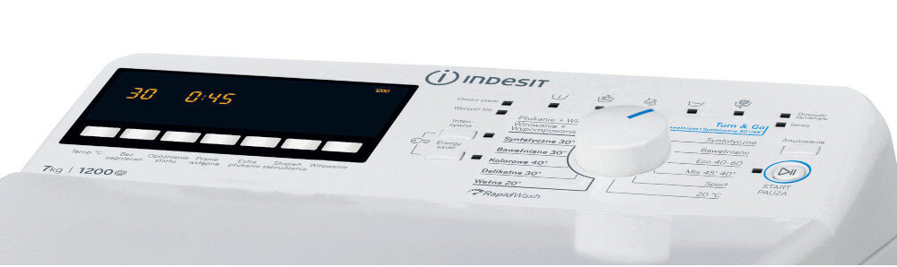 Pralka INDESIT BTWEB722OP 5 programow szybkiego prania