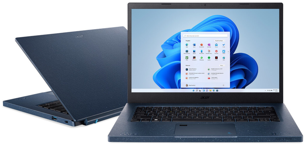 Laptop ACER Aspire Vero AV14-51-72DL wydajne wnetrze