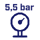 Ciśnienie 5,5 barów