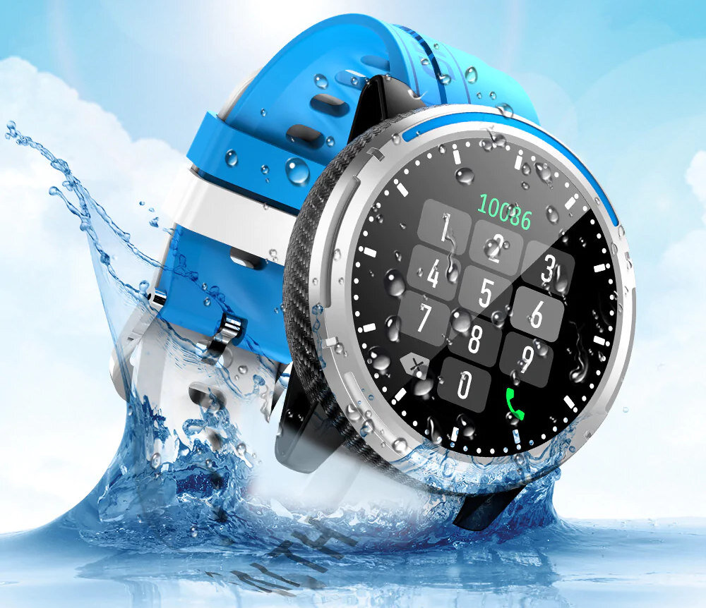 Smartwatch KUMI M1 odpornośc konstrukcja solidna pasek poliwęglan abs 