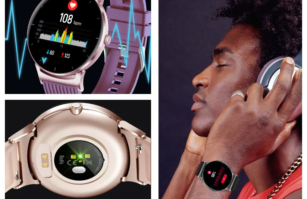 Smartwatch KUMI KU-GW1 pamięć łączność system bezprzewodowa 