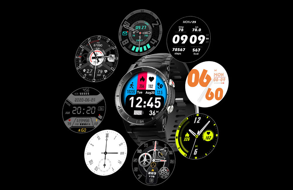 Smartwatch KUMI U5 wyświetlacz jakość smartwatch dla kobiet tryby android ios bluetooth połączenia mikrofon głośnikładowanie czas pracy wyświetlaczpasek koperta solidny tryb zdrowie monitor pulsoksymetr