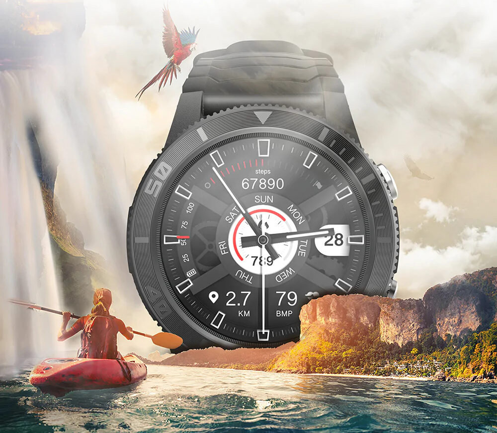 Smartwatch KUMI U5 wyświetlacz jakość smartwatch dla kobiet tryby android ios bluetooth połączenia mikrofon głośnikładowanie czas pracy wyświetlaczpasek koperta solidny tryb zdrowie monitor pulsoksymetr