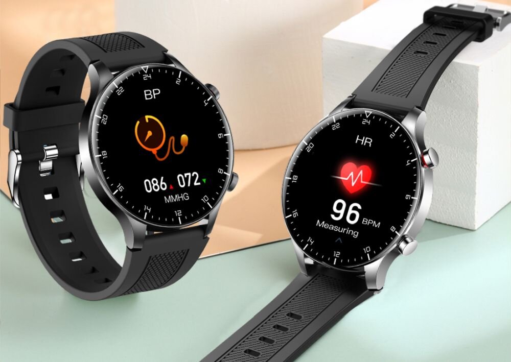 Smartwatch KUMI GW16T Pro KU-GW16TP    ekran bateria czujniki zdrowie sport pasek ładowanie pojemność rozdzielczość łączność sterowanie krew puls rozmowy smartfon aplikacja 