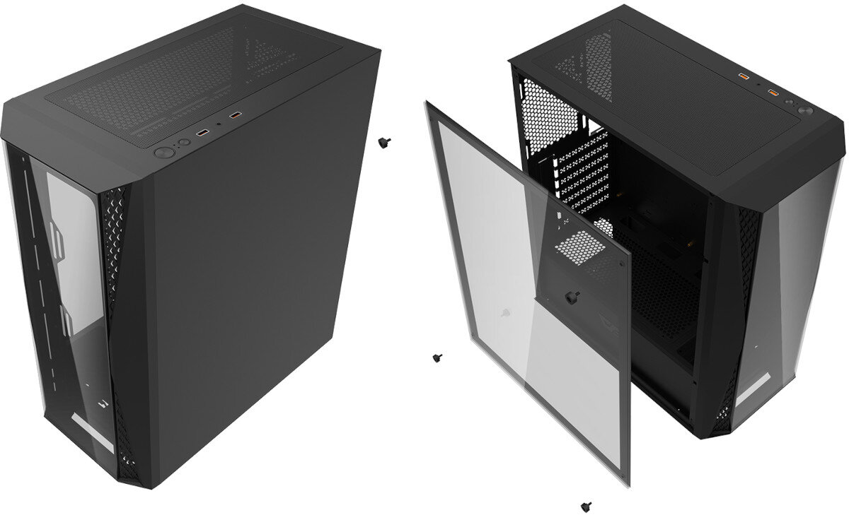 Obudowa DARKFLASH DK352 Plus funkcje kable porządek filtry czyszczenie