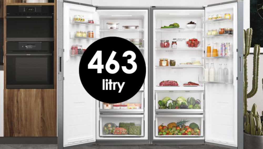 Lodówka HAIER H2F-385SF pojemność