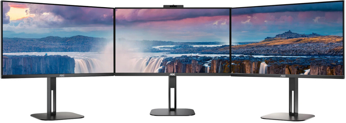 Monitor AOC V-line 24V5CW/BK bezramkowa konstrukcja