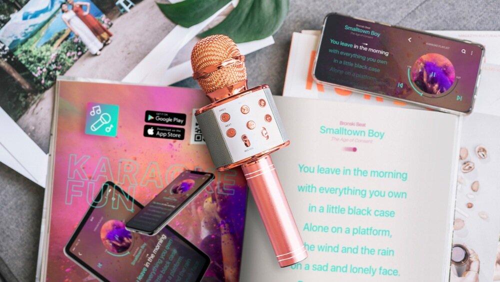 Mikrofon FOREVER BMS-300  brzmienie zabawa modulacja głos bezprzewodowy bluetooth