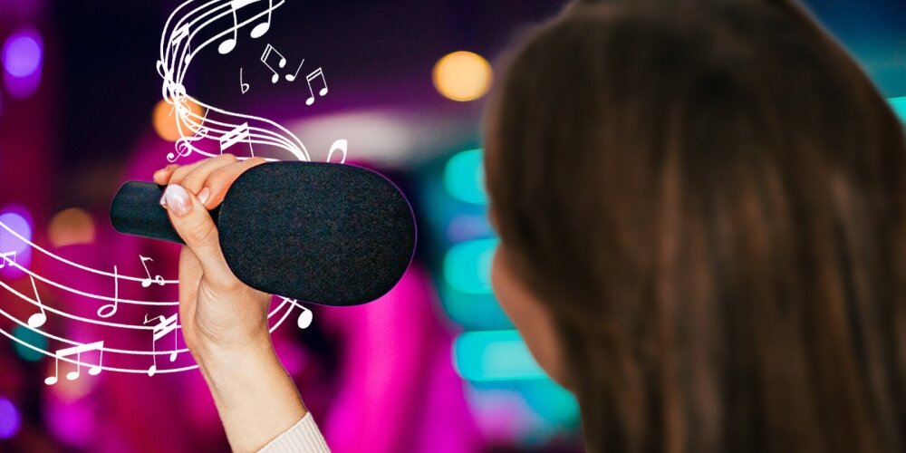 Mikrofon FOREVER BMS-500 S!NGit karaoke muzyka zabawa czas pracy akumulaotr redukcja wokal głos estradowy pogłos bluetooth łączność gwiazda