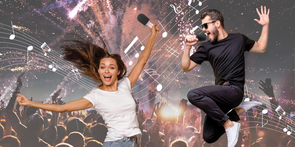 Mikrofon FOREVER BMS-500 S!NGit karaoke muzyka zabawa czas pracy akumulaotr redukcja wokal głos estradowy pogłos bluetooth łączność gwiazda