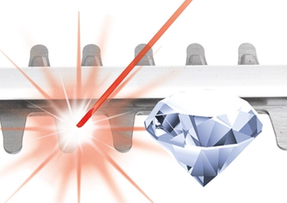 Nożyce do żywopłotu EINHELL GE-CH 18-50 Li akumulatorowe ostrza ze stali ciętej laserowo szlifowanej diamentem o wysokiej trwałości długość ostrza 57 cm odstępy między zębami 16 mm metalowa przekładnia
