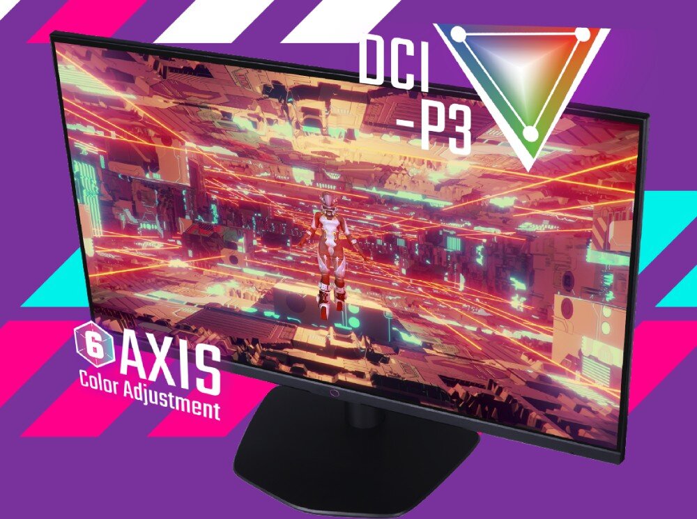 Monitor COOLER MASTER GM27-FFS 27 1920x1080px IPS 165Hz 0.5 ms kolory HDR obraz