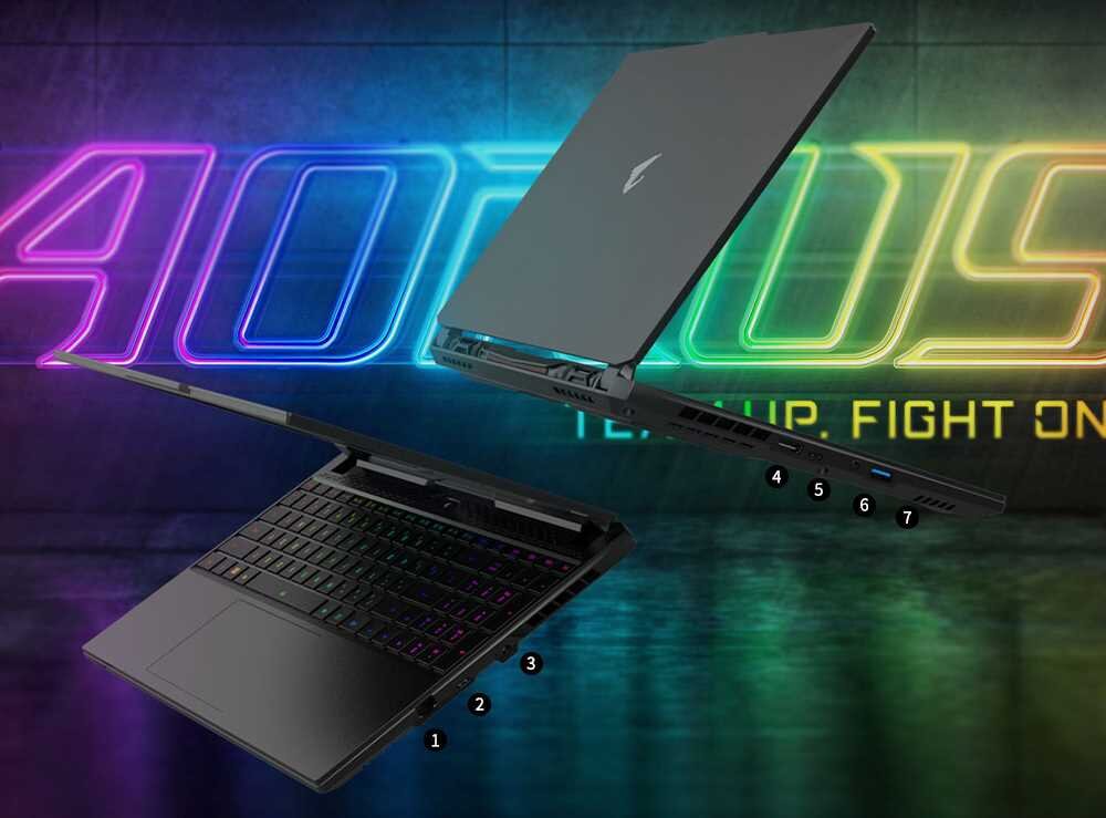 Laptop GIGABYTE Aorus 5 SE4 Niezbędne złącza