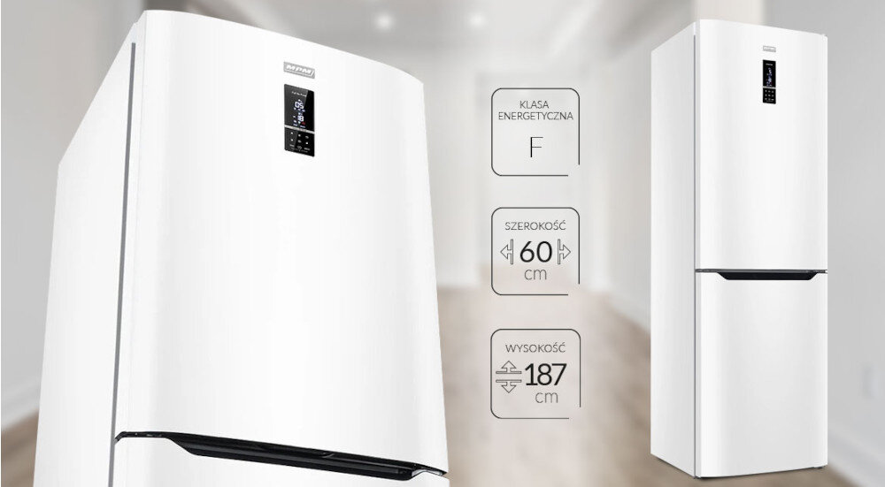Lodówka MPM 343-FF-46 No frost 187 cm Biała styl wygląd design