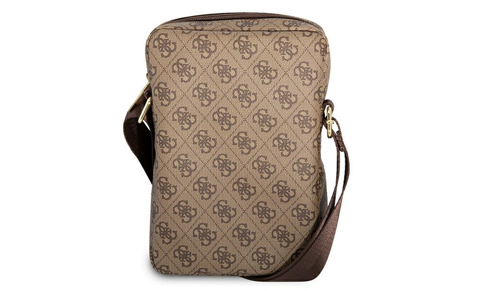 Torba na tablet GUESS 4G Big Metal Logo Brązowy design styl laptop przechowywanie transport