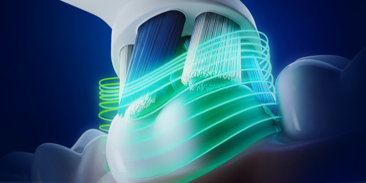Szczoteczka magnetyczna ORAL-B iO 9 Biały zdjęcie lifestyle Smart Adapt tryb Smart Adapt W czasie rzeczywistym 