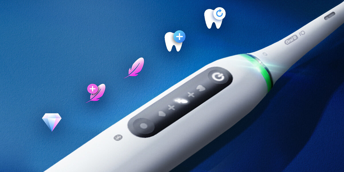 Szczoteczka magnetyczna ORAL-B iO 5 Biały zdjęcie lifestyle 5 trybów 2-minutowy timer 